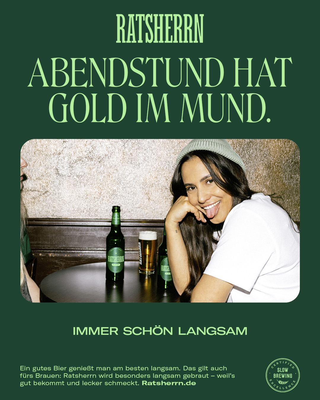 Abendstund hat gold im Mund Kampagnenmotiv